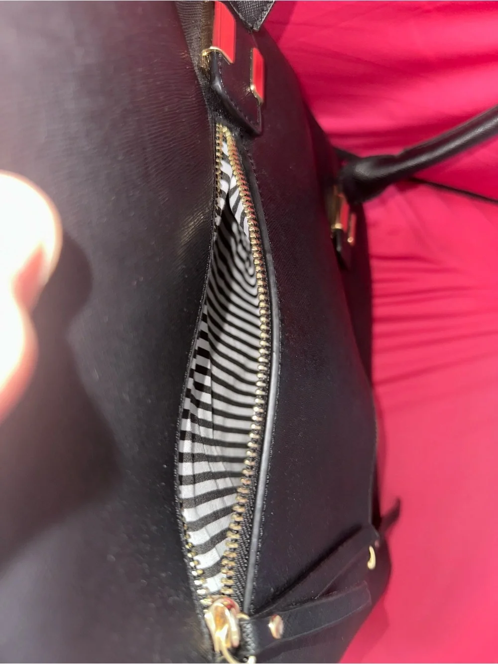 Carlos by Carlos Santana Black Leather Laptop Tote with Removable Strap